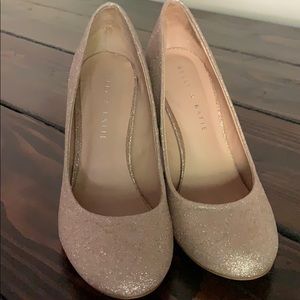 Champagne glitter heels